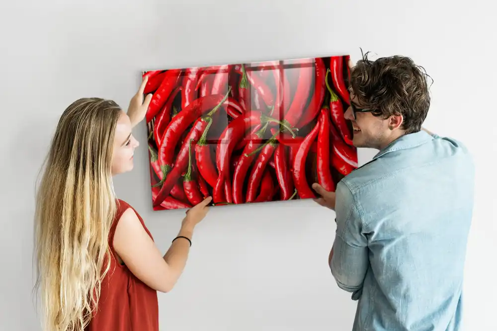 Mágneses emlékeztető tábla csípős paprika mintával