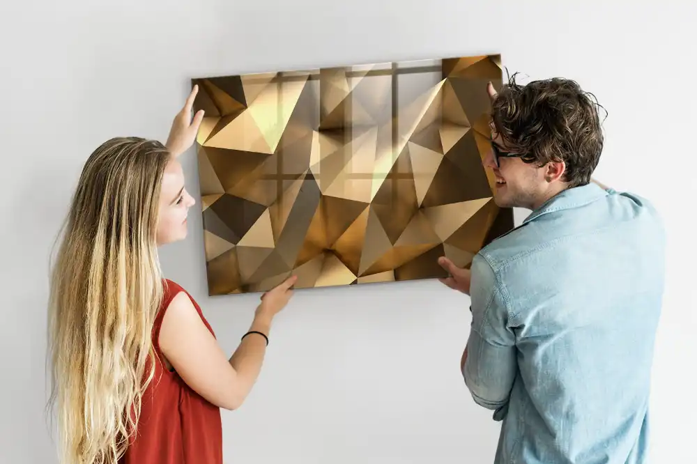 Geometriai absztrakció mintás mágneses tábla