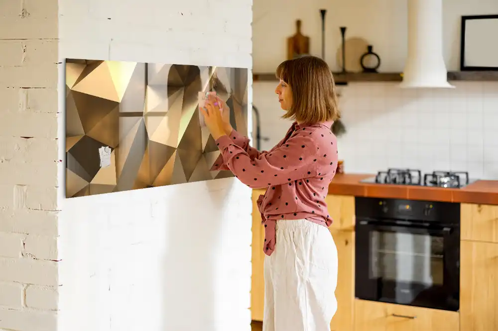 Geometriai absztrakció mintás mágneses tábla