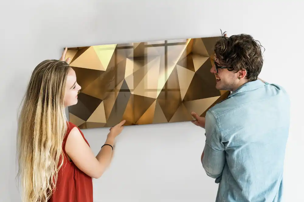 Geometriai absztrakció mintás mágneses tábla