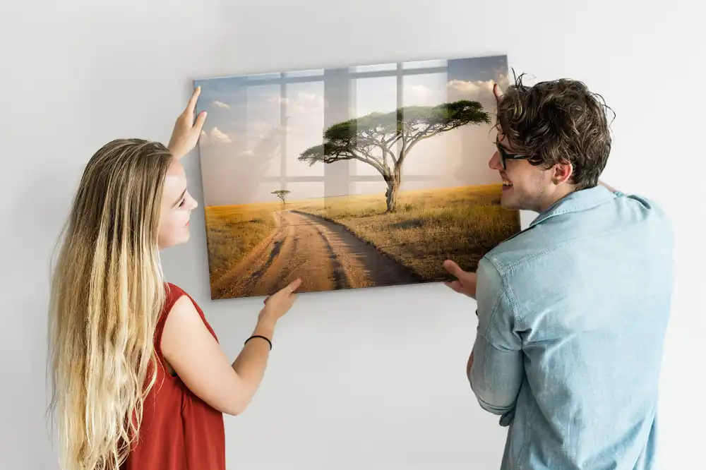 Mágneses emlékeztető tábla Afrikai szavanna mintával