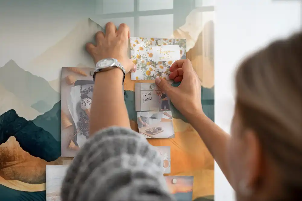 Hegyi táj mintás mágneses memotábla