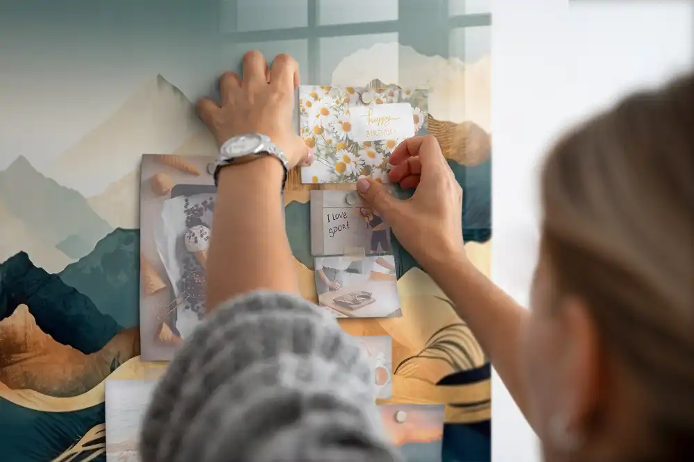 Hegyi táj mintás mágneses memotábla
