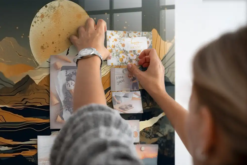 Művészi tájkép mintás mágneses tábla