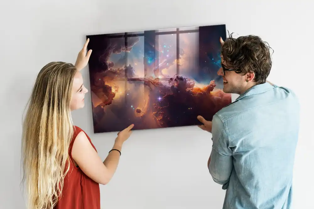 Mágneses tábla kozmikus univerzum mintával