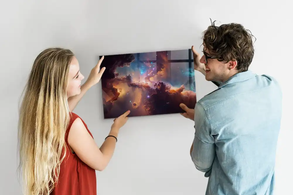 Mágneses tábla kozmikus univerzum mintával