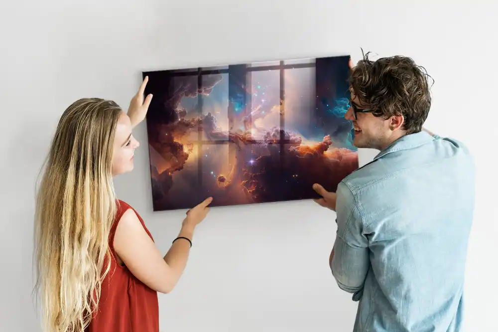 Mágneses tábla kozmikus univerzum mintával