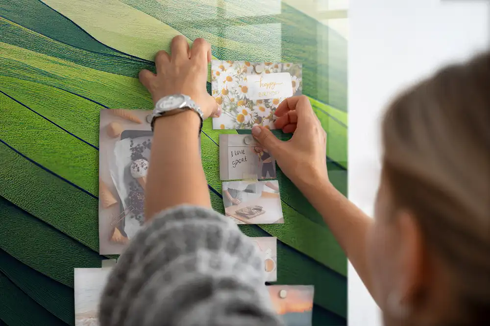 Absztrakt zöld mezők mintás mágneses tábla
