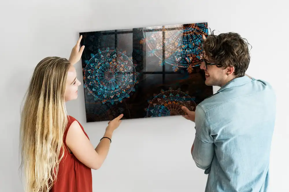 Geometrikus mintás mágneses emlékeztető tábla
