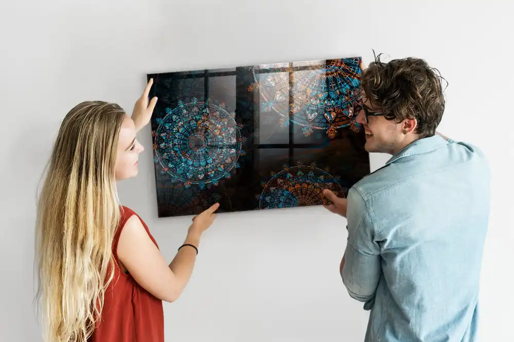 Geometrikus mintás mágneses emlékeztető tábla