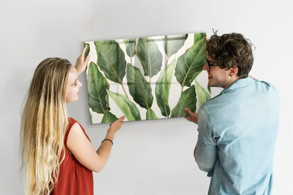 Mágneses emlékeztető tábla pálmalevél mintával