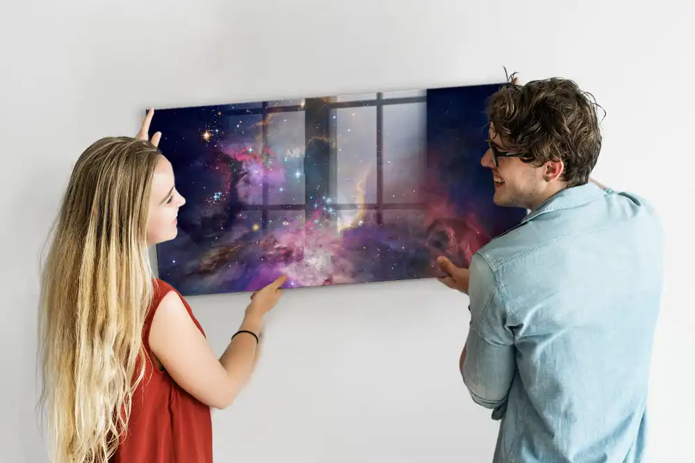 Kozmikus univerzum mintás mágneses emlékeztető tábla