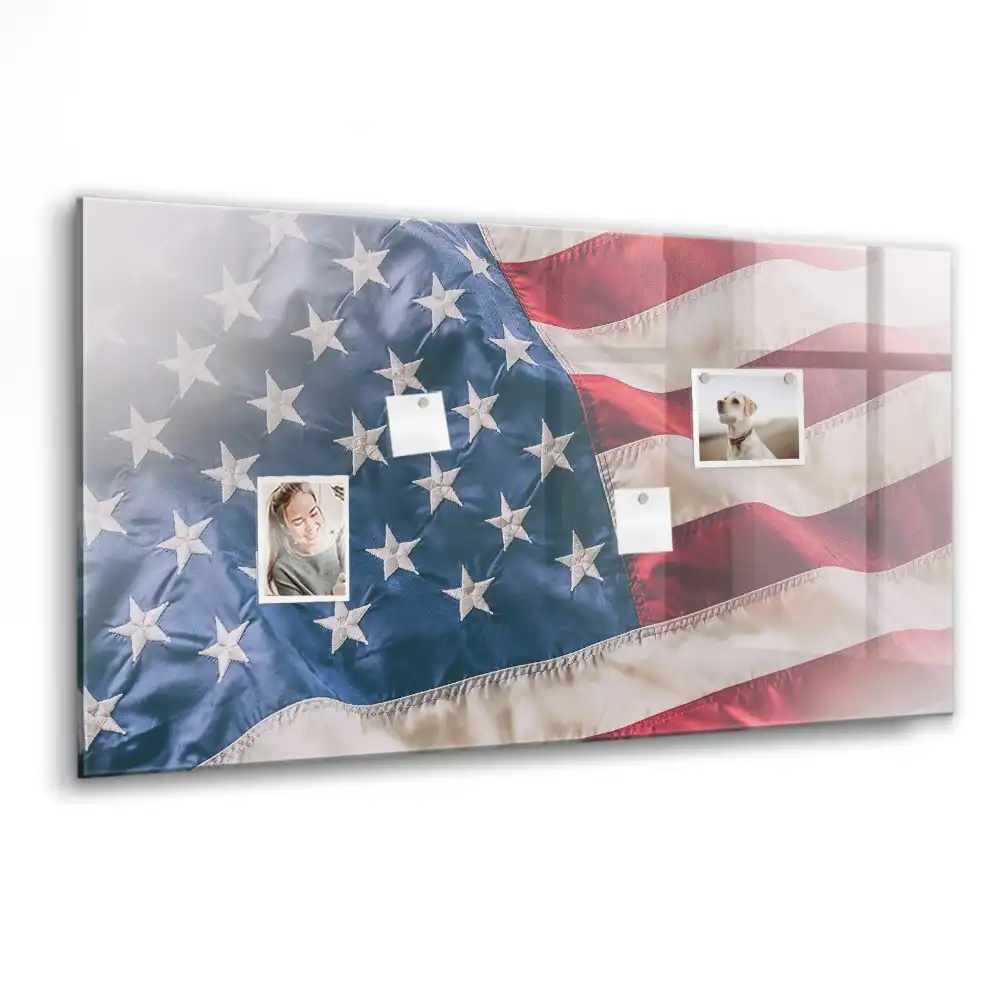 Mágneses emlékeztető tábla amerikai zászlós mintával
