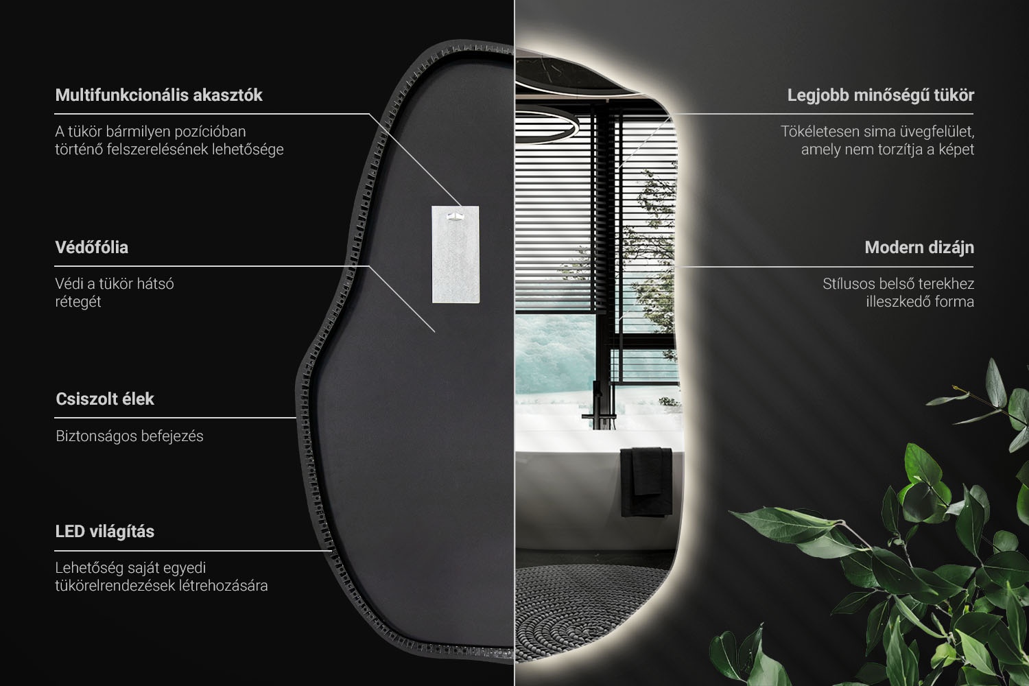 A Szikla LED t&uuml;k&ouml;r technikai inform&aacute;ci&oacute;i
