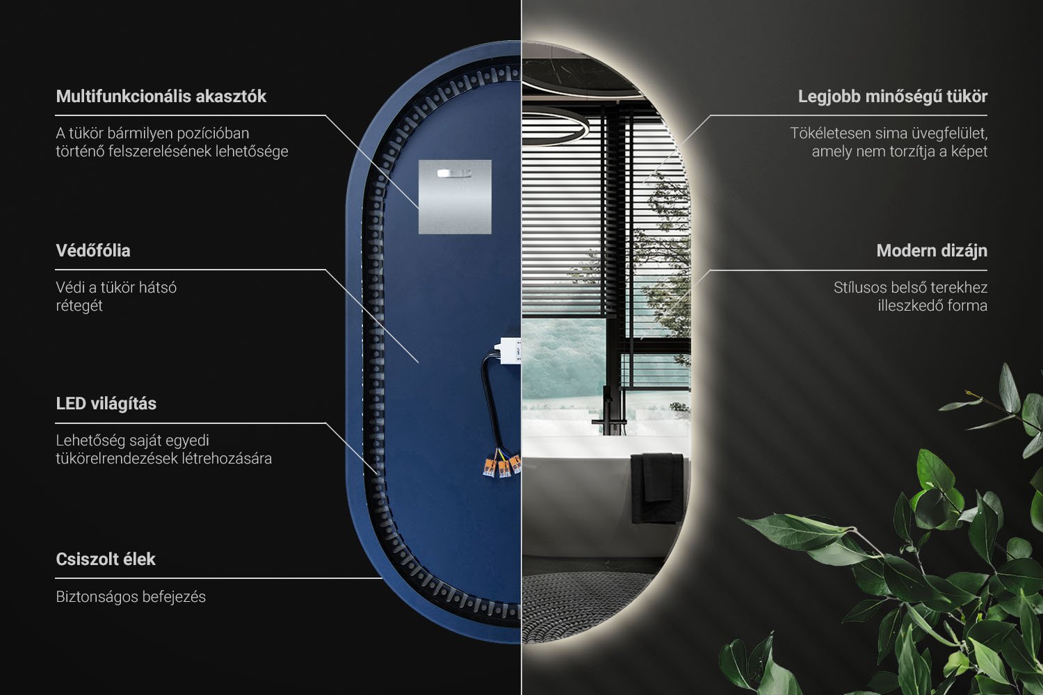 LED-es ov&aacute;lis t&uuml;k&ouml;r technikai inform&aacute;ci&oacute;i